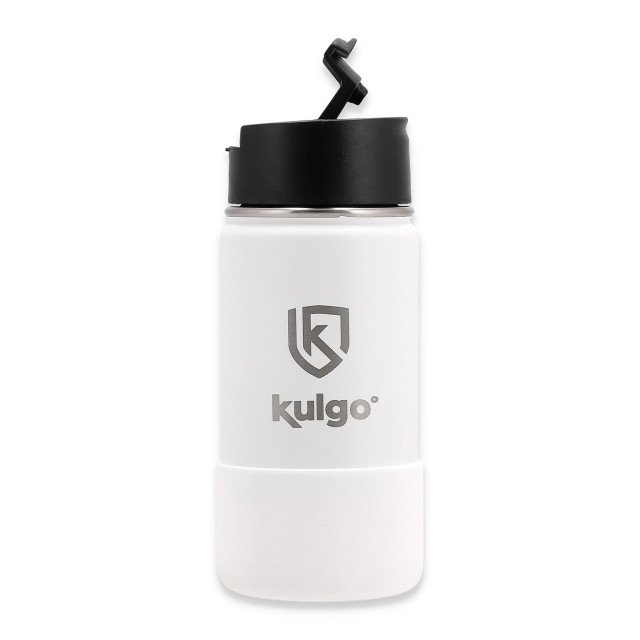 Kulgo Coffee Flask, 350ml - White Front View