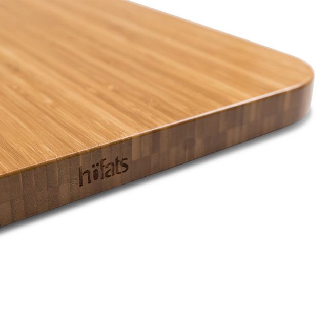 Hoefats Fire Basket with Bamboo Board Combo - Detail of Bamboo Board