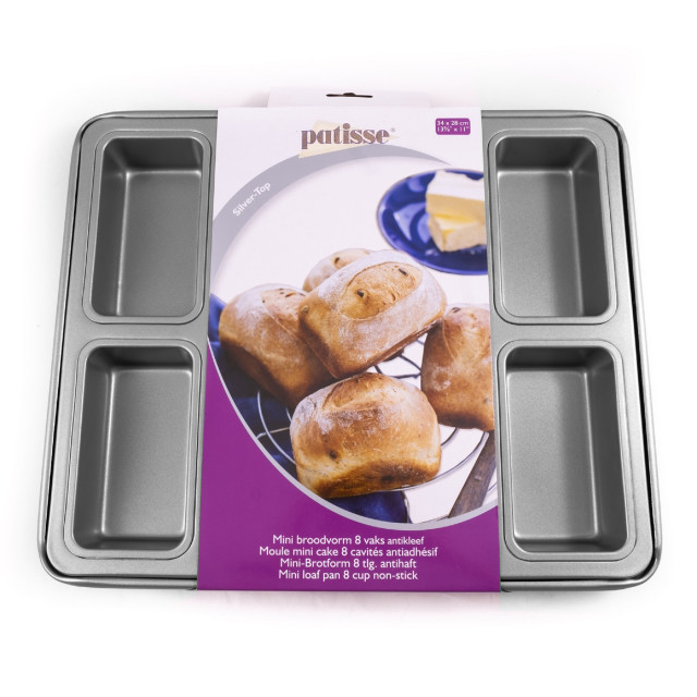 Patisse Mini Loaf Bread Pan, 8-Cups with Packaging