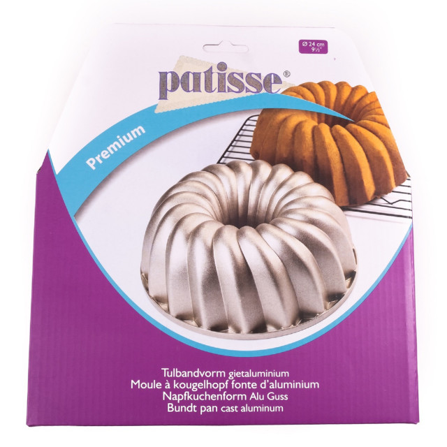 Patisse Cast Aluminum Bundt Pan, 24cm with Packaging