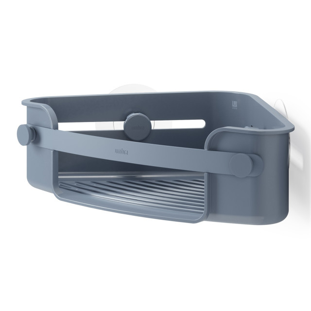 Umbra Flex Adhesive Corner Shower Caddy - Slate Blue