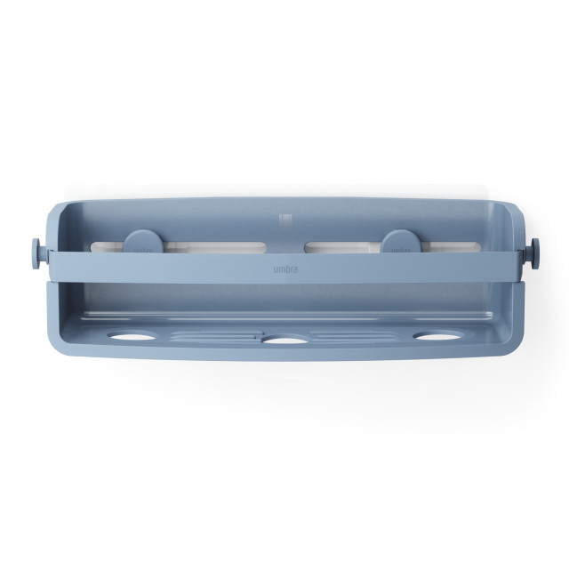 Umbra Flex Adhesive Shower Shelf - Slate Blue angle
