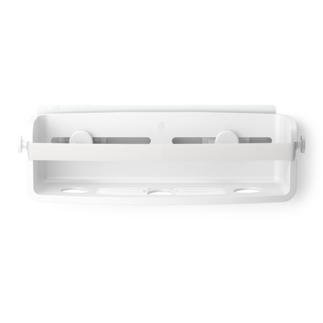 Umbra Flex Adhesive Shower Shelf - White Front view 