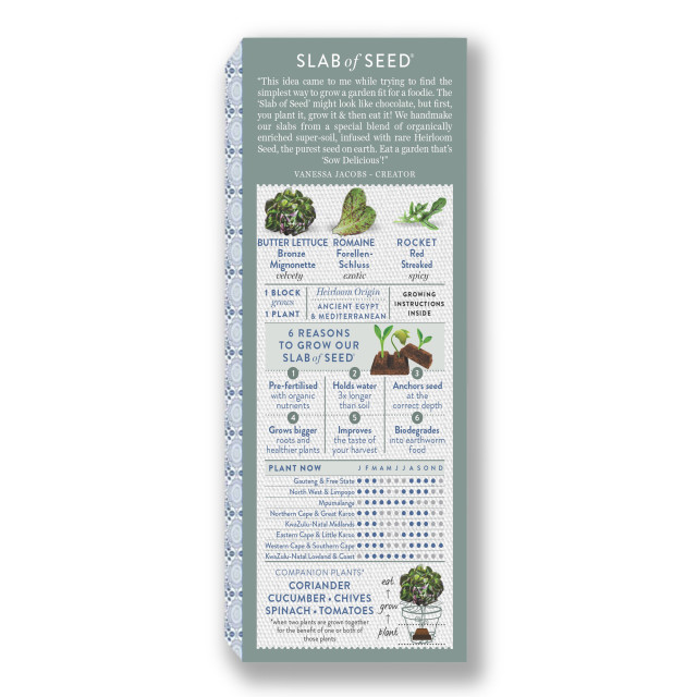 Slab of Seed Chef's Salad Greens angle