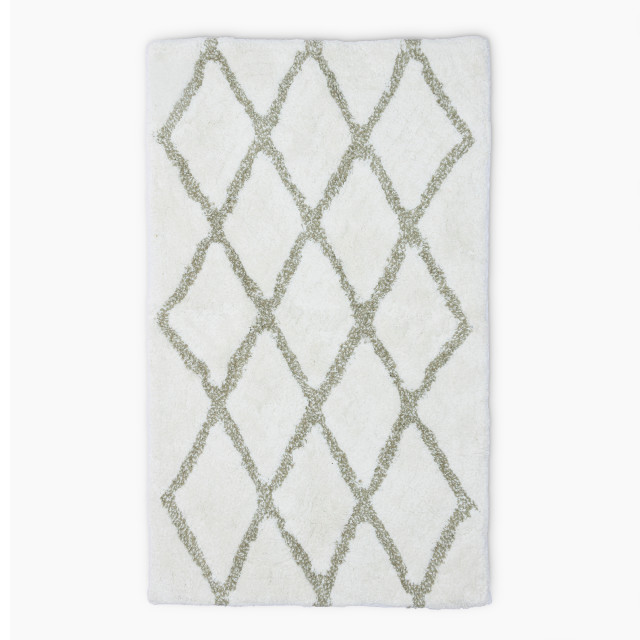 Thread Office Crisscross Shaggy Bathmat, 50cm x 80cm - Shadow Sage
