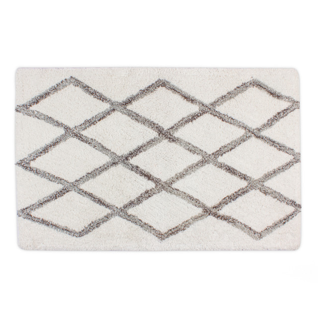 Thread Office Crisscross Shaggy Bathmat, 50cm x 80cm