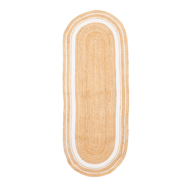 Thread Office Oval Braided Jute Runner, 80cm x 200cm