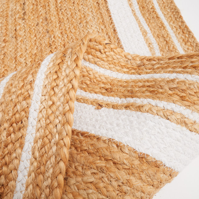 Thread Office Oval Braided Jute Runner, 80cm x 200cm
