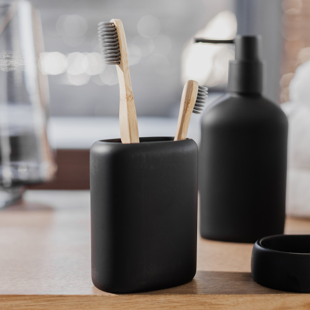 Thread Office Matte Black Toothbrush Tumbler