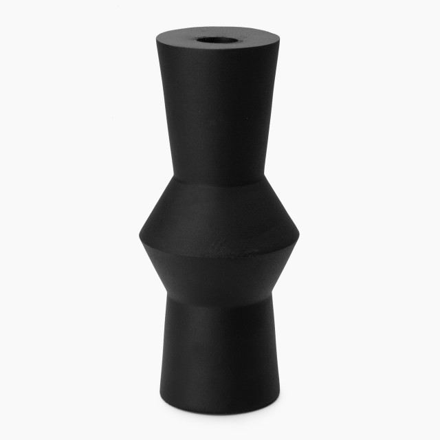 Thread Office Iron Black Candle Holder - Tall