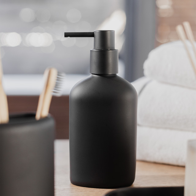 Thread Office Matte Black Soap Dispenser