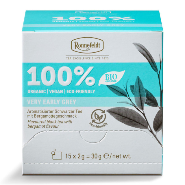 Ronnefeldt 100% Very Early Gray Tea, 15 Sachets packaging