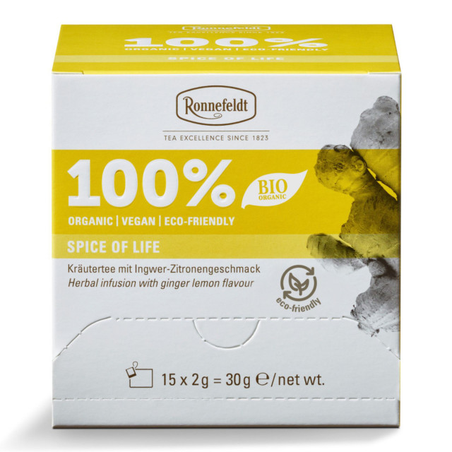 Ronnefeldt 100% Spice of Life Tea, 15 Sachets packaging
