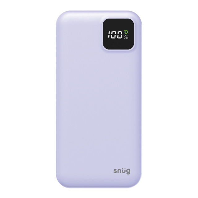 Snug 20000mAh Square Digital Display PD Power Bank - Lavender angle