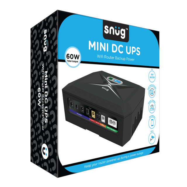 Snug Mini DC UPS, 60W packaging