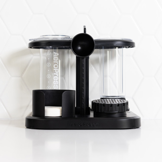 AeroPress Organizer Stand on the kitchen counter