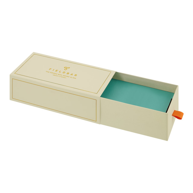 Fieldbar The Drinks Box Swing Sling - Orchard Orange & Parisian Green packaging