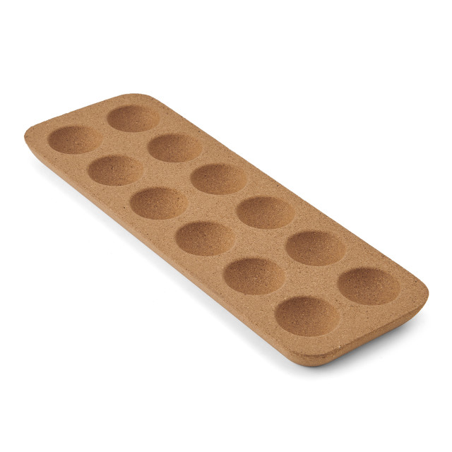 KitchenCraft Idilica Cork Egg Tray, 12-Eggs