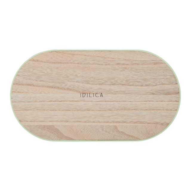 KitchenCraft Idilica Oval Tray with Cork Veneer Base angle