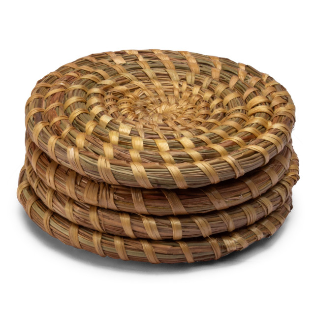 Humble & Mash Round Woven Coaster, Set of 4