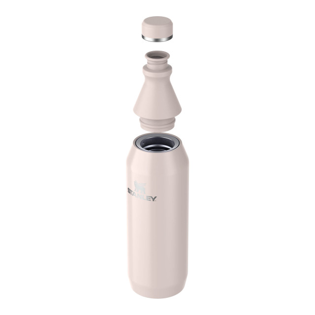 Stanley The All Day Slim Bottle, 600ml - Rose Quartz Gloss Detail Image