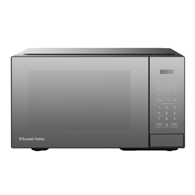Russell Hobbs Electronic Black Mirror Microwave, 30L angle