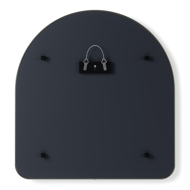 Umbra Hubba Arched Mirror - Metallic Titanium Back View