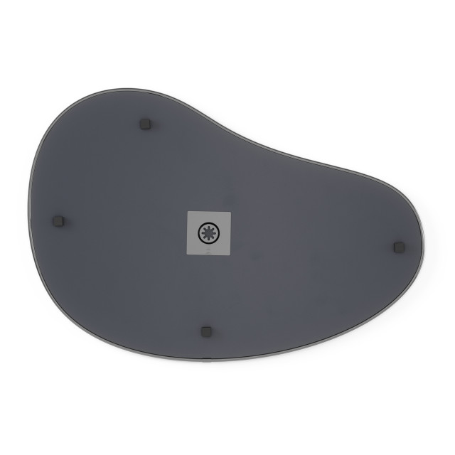 Umbra Hubba Pebble Mirror - Metallic Titanium Back View