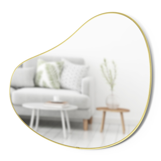 Umbra Hubba Pebble Mirror - Brass