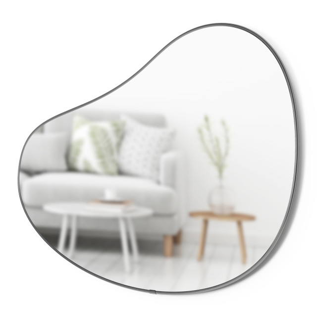 Umbra Hubba Pebble Mirror - Metallic Titanium