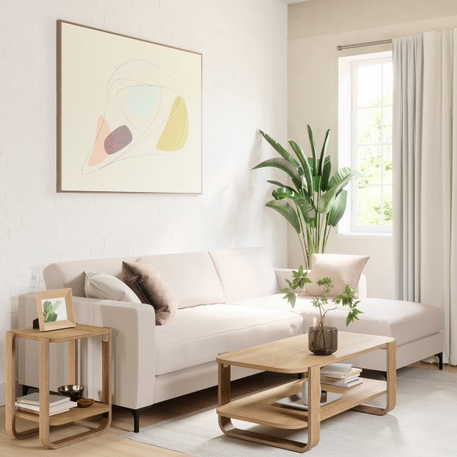 Umbra Bellwood Coffee Table - Natural In A Living Room