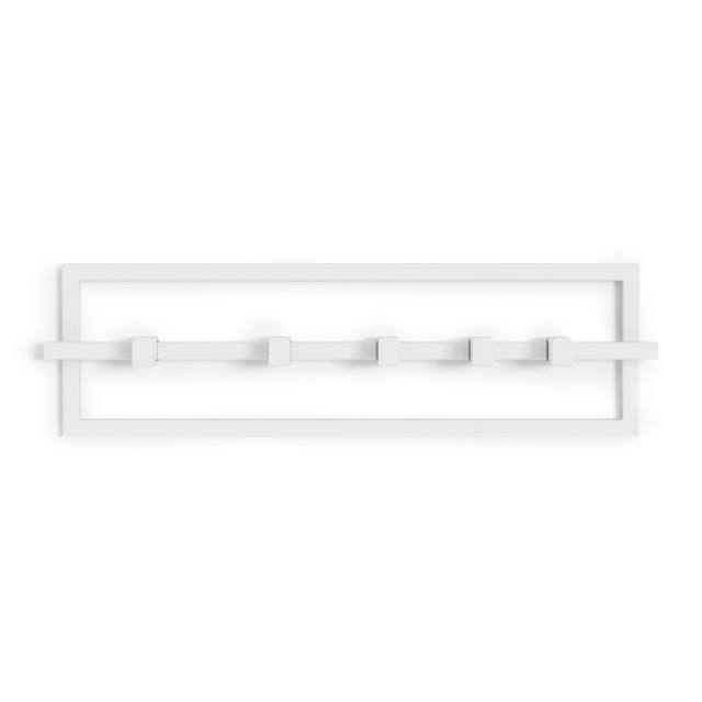 Umbra Cubiko 5 Hook - White Front View 