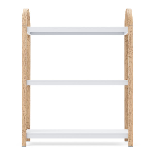 Umbra Bellwood 3-Tier Freestanding Shelf - White & Natural Front View