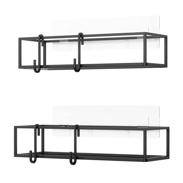 Umbra Cubiko Shower Bin, Set of 2 - Black