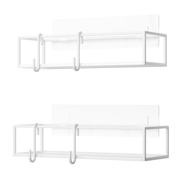 Umbra Cubiko Shower Bin, Set of 2 - White
