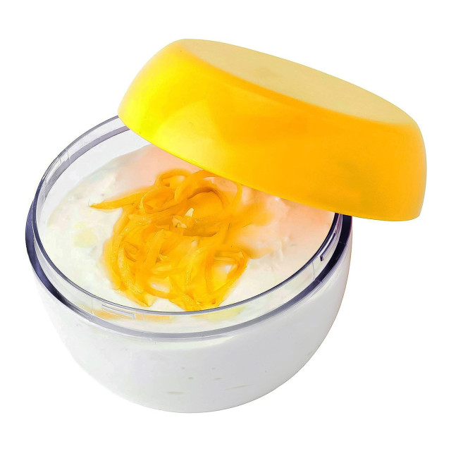 Creative Cooking Citrus Saver angle with yoghurt