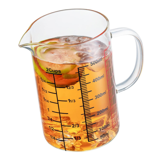 Creative Cooking Glass Measuring Jug angle