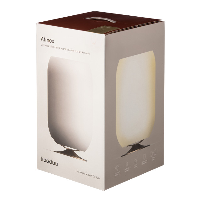 Kooduu Atmos Brass Silver All-In-One Wine Cooler Speaker & Lamp - Brass packaging