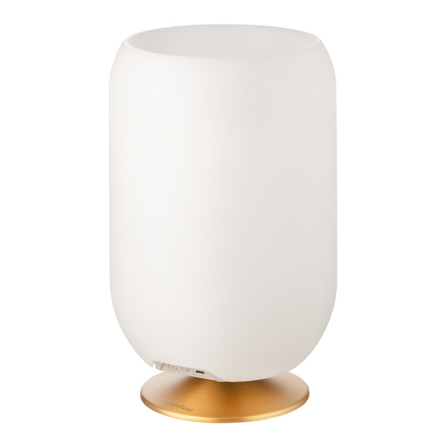 Kooduu Atmos Brass Silver All-In-One Wine Cooler Speaker & Lamp - Brass angle