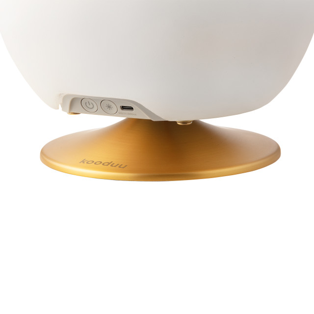 Kooduu Atmos Brass Silver All-In-One Wine Cooler Speaker & Lamp - Brass detail