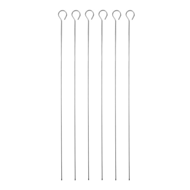 MasterClass Stainless Steel Flat Sided Skewers, Set of 6 angle