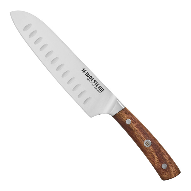 Wolstead Estate Knife Block Set, 8-Piece detail of the Santoku knife