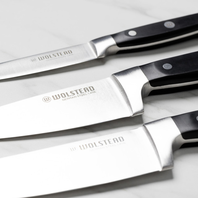 Wolstead Calibre Prep Knives, Set of 3 detail