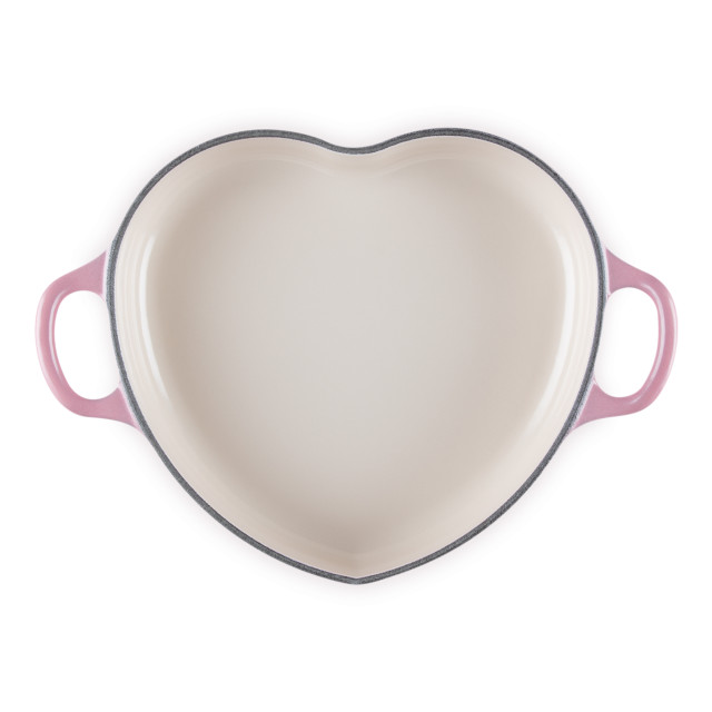 Le Creuset Signature Cast Iron Shallow Heart Casserole, 20cm - Berry angle