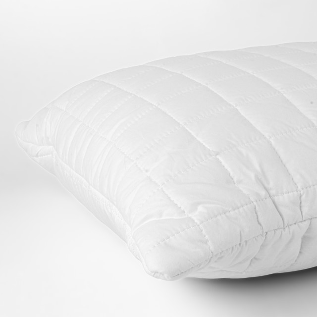 Thread Office 3 Chamber Goose Feather and Down Pillow with Microball, Medium to Firm Support - Standard