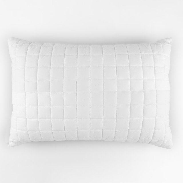 Thread Office 3 Chamber Goose Feather and Down Pillow with Microball, Medium to Firm Support - Standard