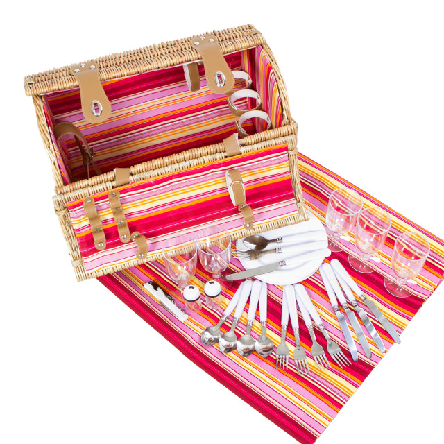 Gift Baskets Fiesta Barrel 5-Person Picnic Basket angle