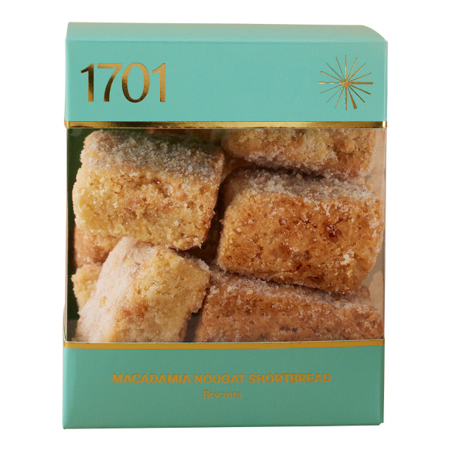 1701 Macadamia Nougat Shortbread Biscuit Box, 200g
