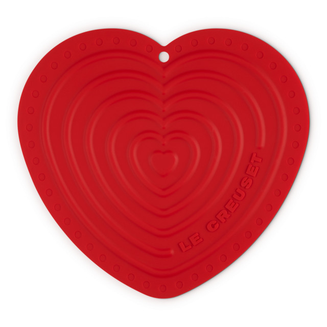 Le Creuset Silicone Heart Hot Pad - Cerise