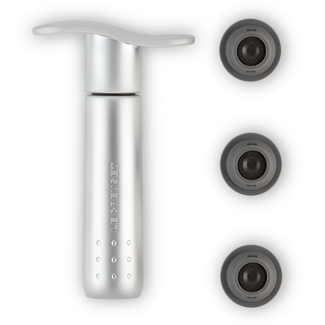 Le Creuset WA137 Metal Wine Pump and Stoppers Set